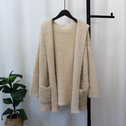 Women's Cozy Cardigan with Long Sleeves and Practical Pockets NOVAE