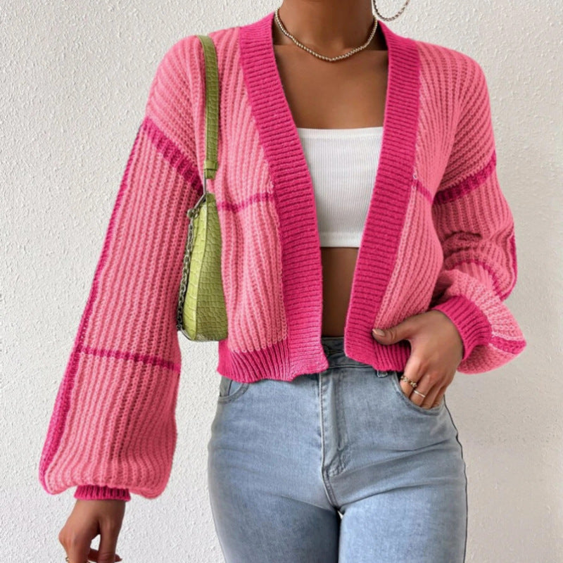 Women's Oversized Knit Cardigan with Voluminous Sleeves NOVAE
