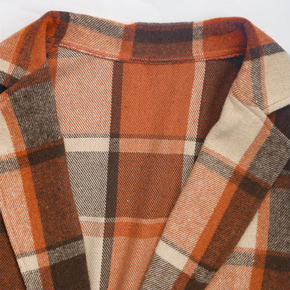 Women's Checked Blazer in Soft Wool Blend NOVAE