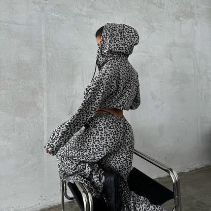 Women's Cotton Loungewear Set with Leopard Design NOVAE