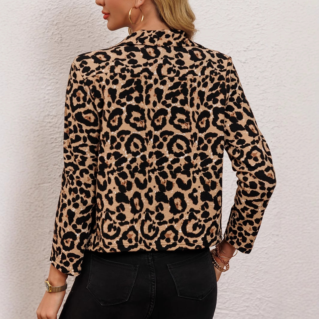 Women's fashionable animal print blazer jacket NOVAE