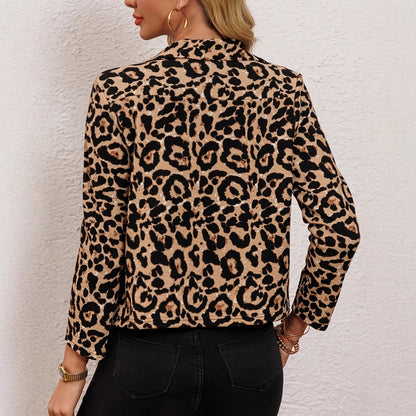 Women's fashionable animal print blazer jacket NOVAE