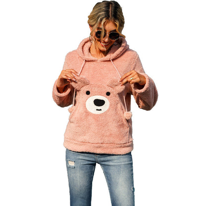 Women's Cozy Hoodie with Animal Motif NOVAE