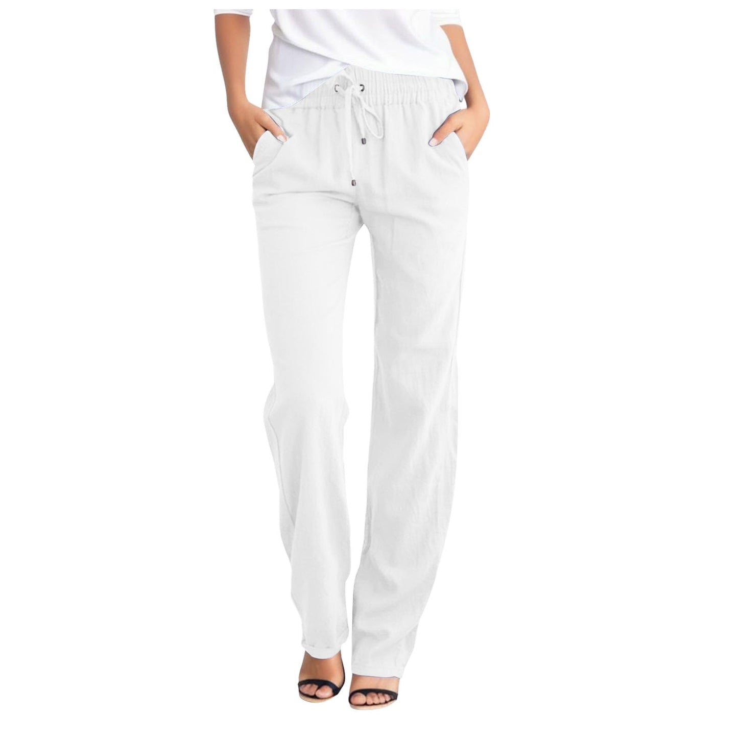 Women's Comfortable Leisure Trousers with Elastic Waistband and Practical Side Pockets NOVAE