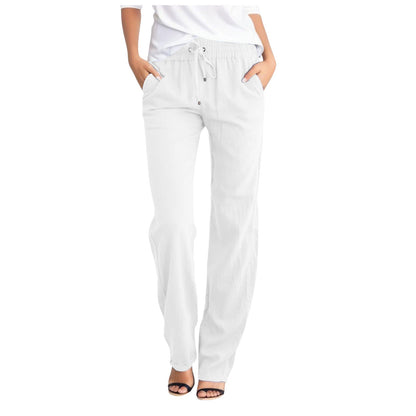 Women's Comfortable Leisure Trousers with Elastic Waistband and Practical Side Pockets NOVAE