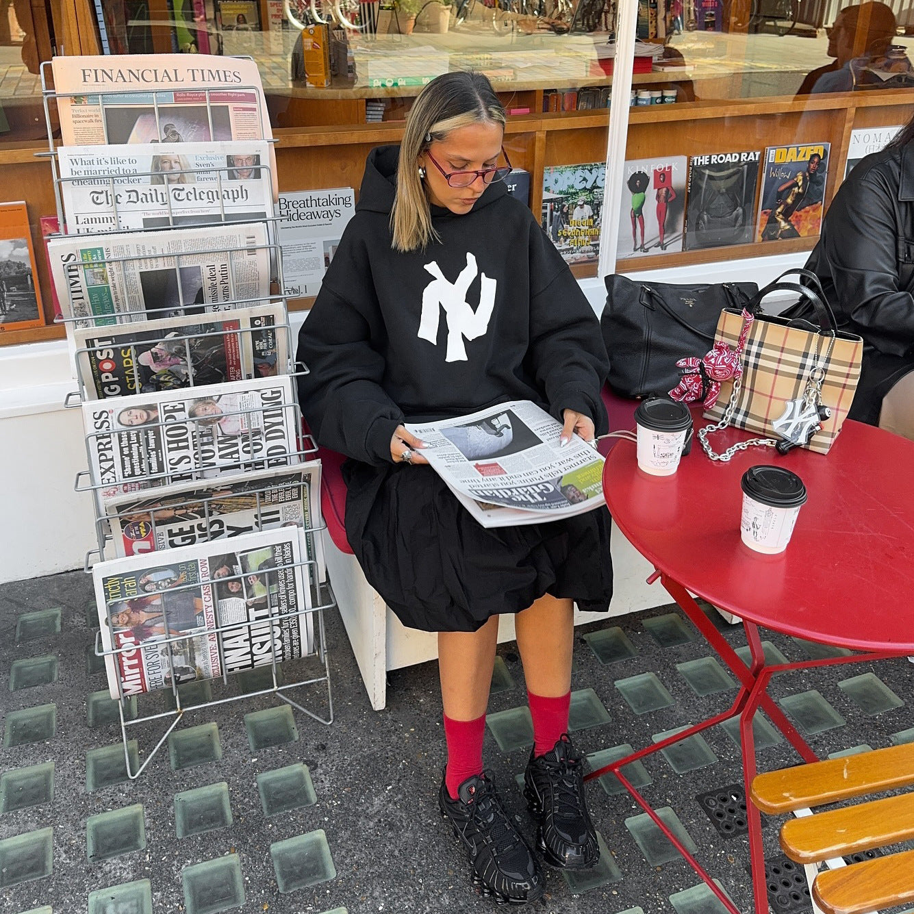 Women's hoodie with modern logo and casual cut NOVAE