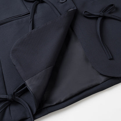 Women's fashionable blazer jacket with creative tie details NOVAE