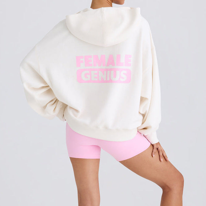 Women's casual oversized hoodie with practical pockets NOVAE