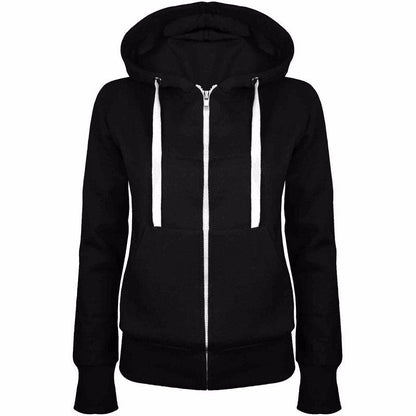 Women's sporty hooded jacket with practical pockets and zipper NOVAE