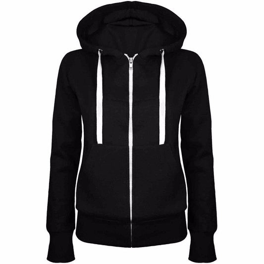 Women's sporty hooded jacket with practical pockets and zipper NOVAE