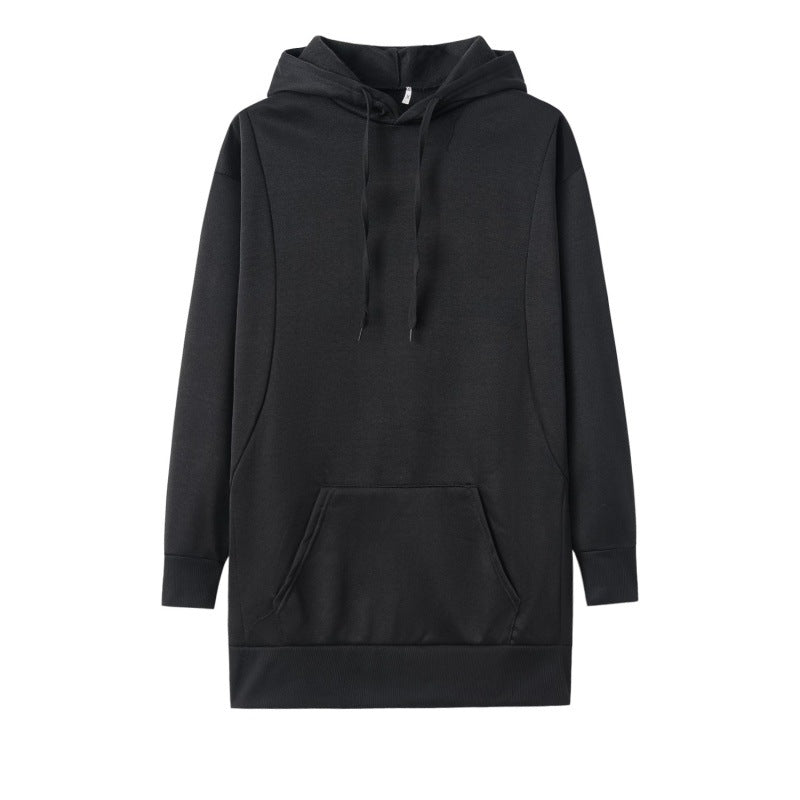 Women's hooded dress made from a soft cotton blend with practical pockets and a comfortable fit NOVAE