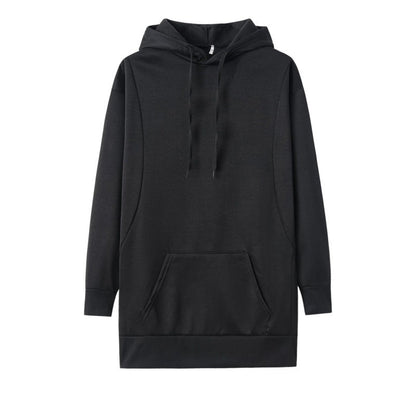 Women's hooded dress made from a soft cotton blend with practical pockets and a comfortable fit NOVAE