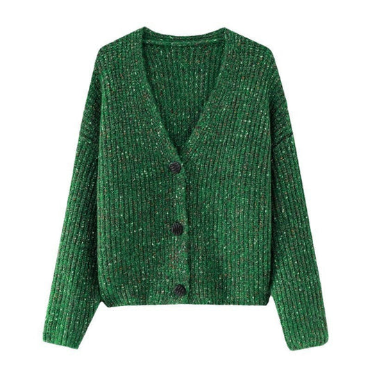 Women's Cozy Chunky Knit Cardigan with Button Detail and Wide Fit NOVAE