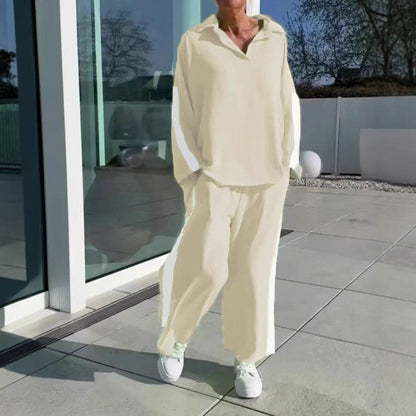 Women's relaxed leisure suit with shirt and wide-legged trousers NOVAE