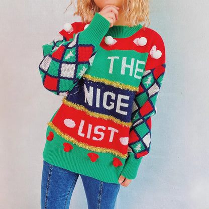 Women's Christmas sweater with three-dimensional motifs and glittering accents NOVAE