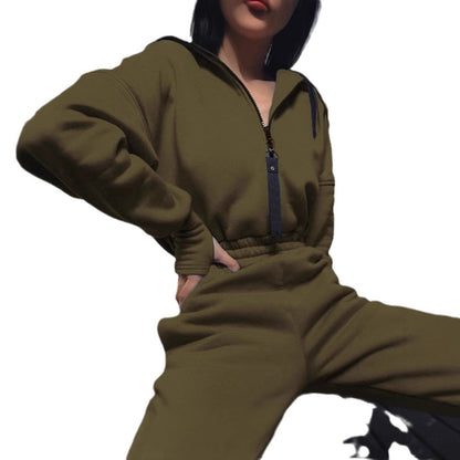 Women's tracksuit with stylish details and elastic waistband NOVAE