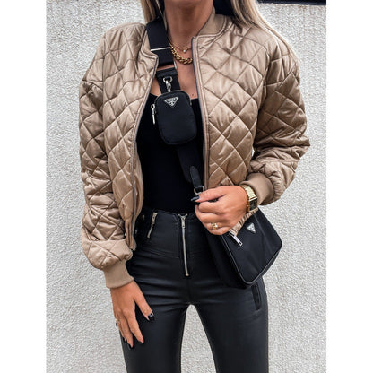 Women's quilted jacket with elasticated waistband and practical pockets NOVAE