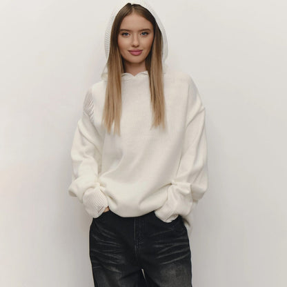 Women's hoodie with a generous cut and trendy design NOVAE