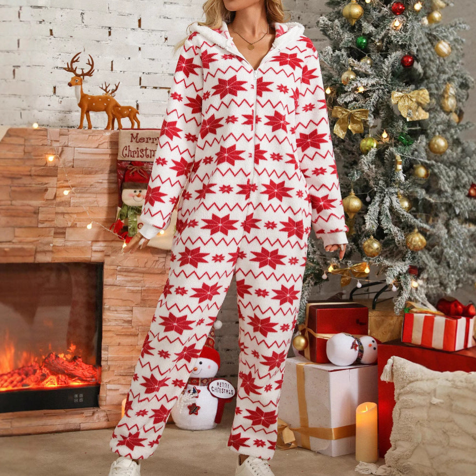 Women's Cozy Onesie with Festive Pattern NOVAE