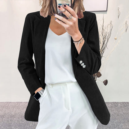 Women's elegant blazer jacket with striped pattern and modern cut NOVAE