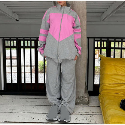 Women's tracksuit with contrasting colors and high collar NOVAE