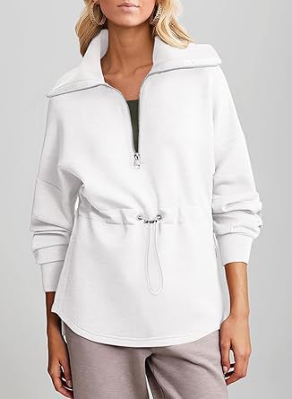 Women's casual hooded sweatshirt with practical drawstring adjustment NOVAE