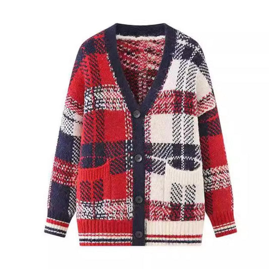 Women's striped knit cardigan NOVAE