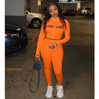 Women's tracksuit with zipper and elastic waistband NOVAE