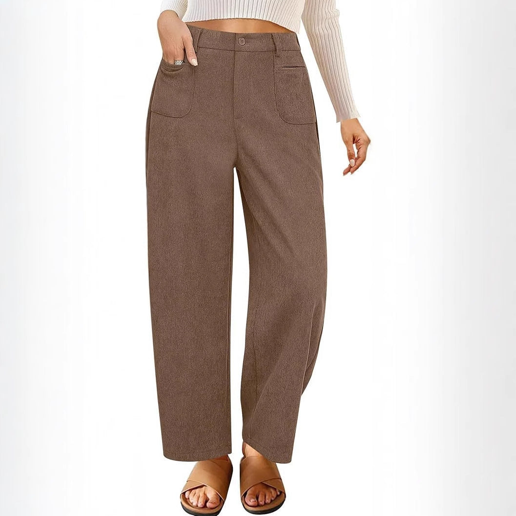 Women's wide-legged leisure trousers with practical pockets NOVAE