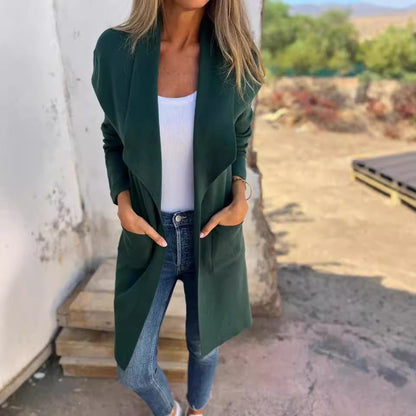 Women's oversized wrap jacket with structured design and elegant details NOVAE