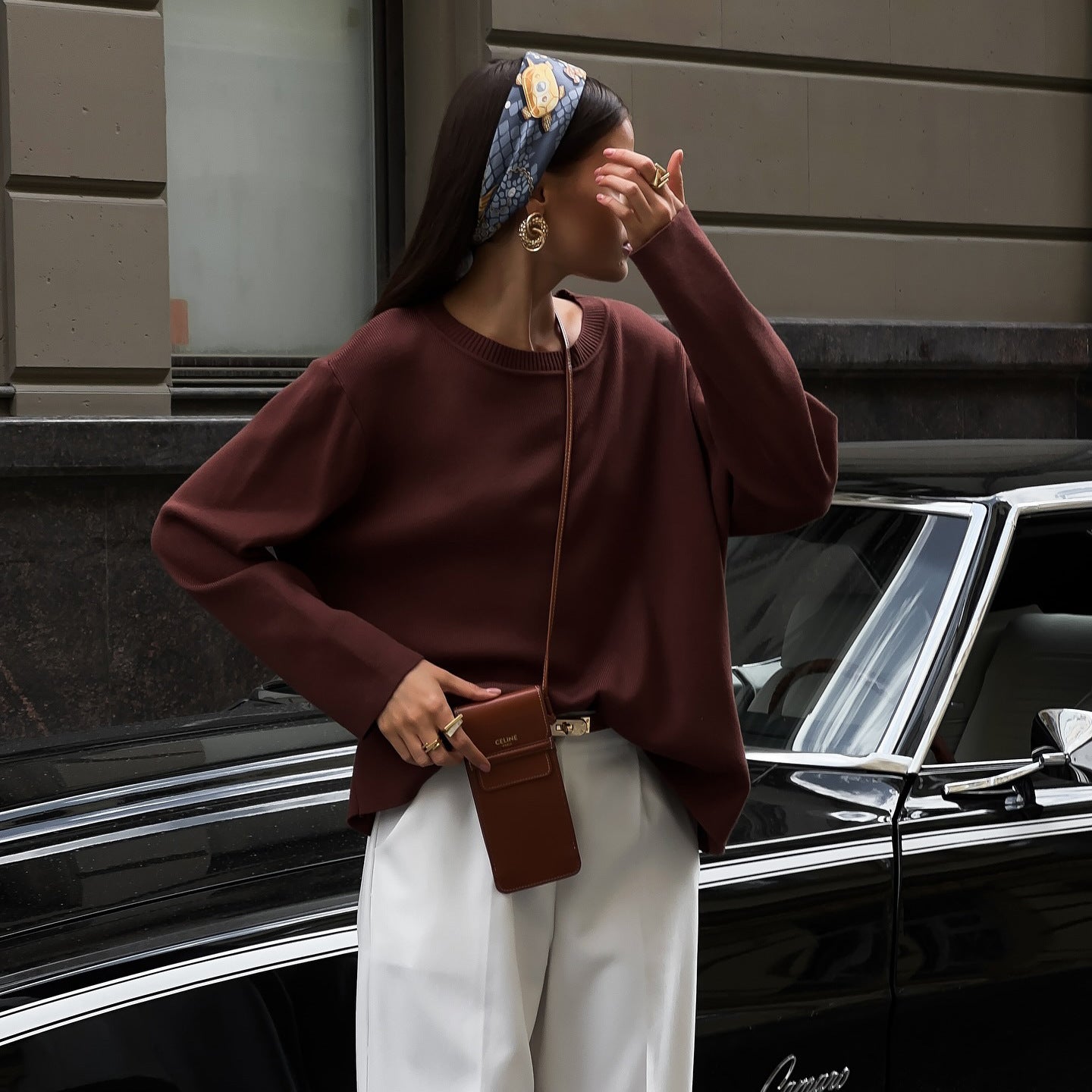 Women's casual loose-fitting sweater and elegant trousers NOVAE