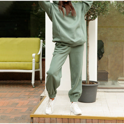 Women's casual jogging suit with soft material and elastic waistband NOVAE