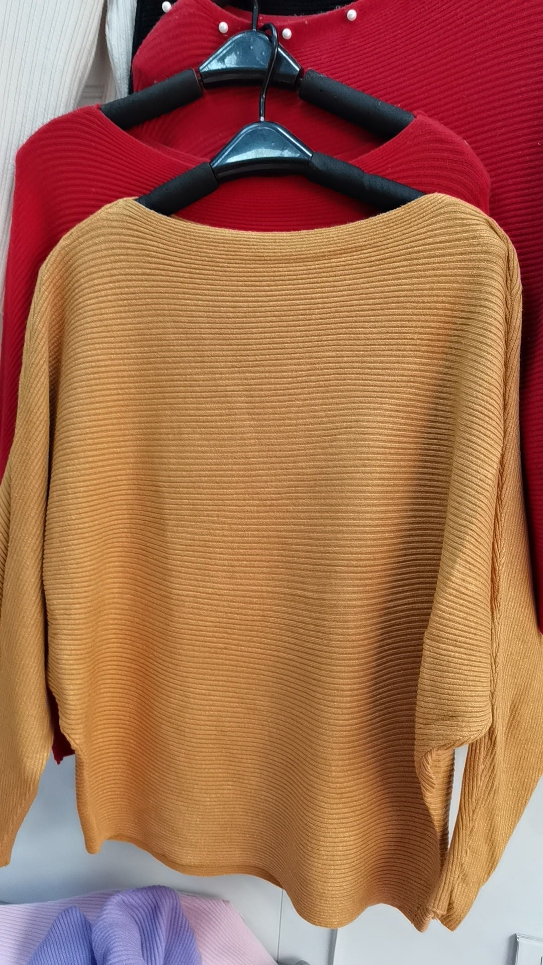 Women's oversized knit sweater with sophisticated rib design and wide cut NOVAE