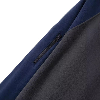 Men's fleece pullover with high collar and stand-up collar NOVAE