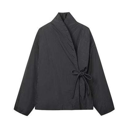 Women's casual wrap jacket with elegant waistline and high-quality workmanship NOVAE