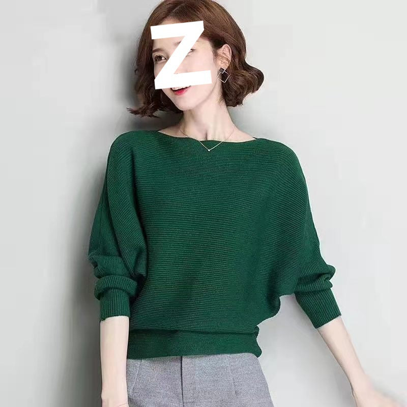 Women's oversized knit sweater with sophisticated rib design and wide cut NOVAE