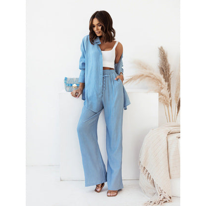 Women's elegant leisure suit set with a relaxed fit and fine fabric NOVAE