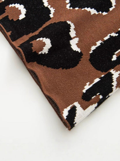 Women's casual animal print sweater NOVAE