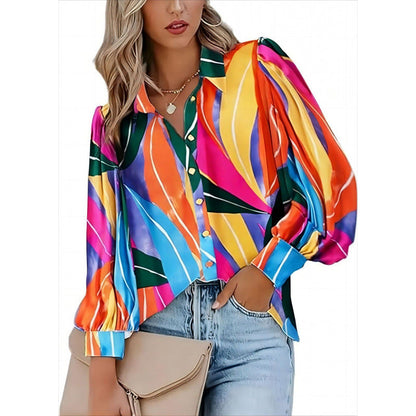 Women's striking blouse with structured sleeves NOVAE
