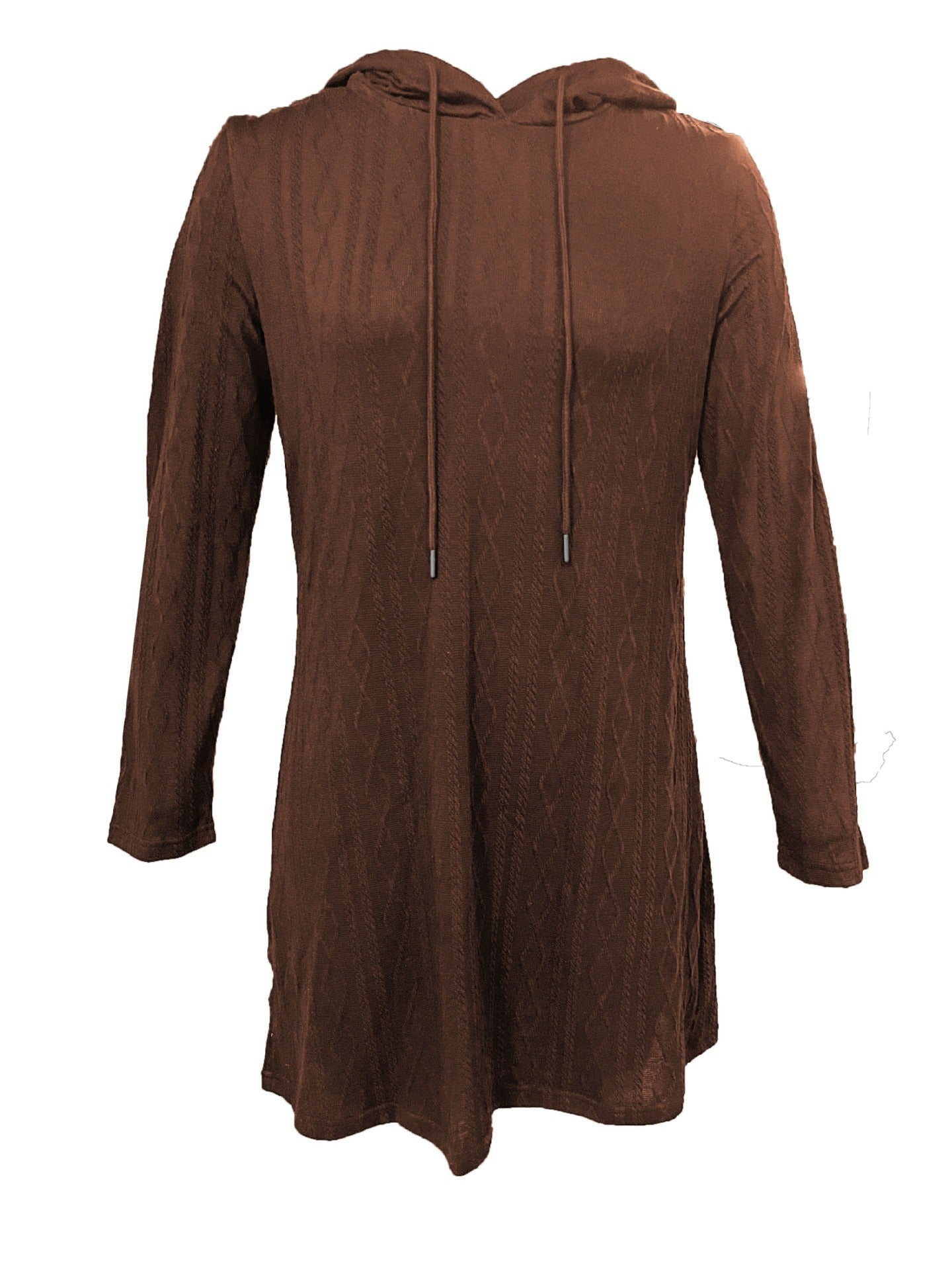 Women's hooded dress with structured knit pattern and relaxed fit NOVAE