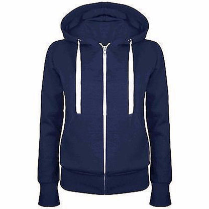 Women's sporty hooded jacket with practical pockets and zipper NOVAE