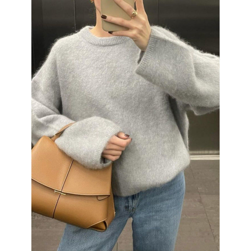 Women's oversized cozy knit sweater with soft material NOVAE