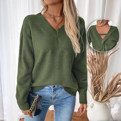 Women's V-neck sweater NOVAE
