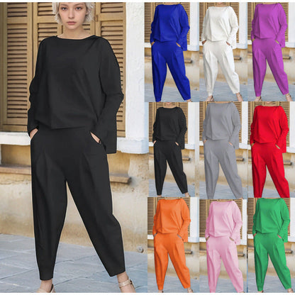 Women's sporty sweat outfit with elastic waistband and spacious pockets NOVAE