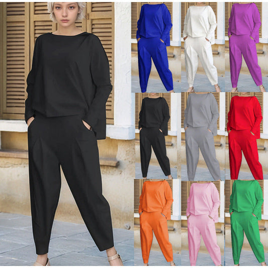 Women's sporty sweat outfit with elastic waistband and spacious pockets NOVAE