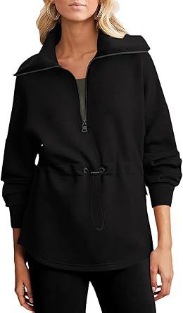 Women's casual hooded sweatshirt with practical drawstring adjustment NOVAE