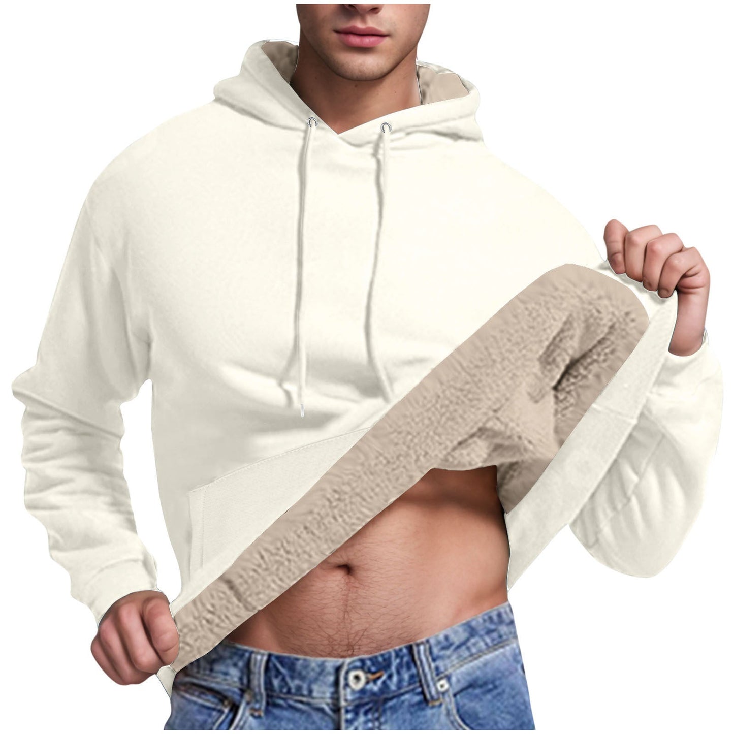 Men's fleece hoodie with cozy inner lining NOVAE