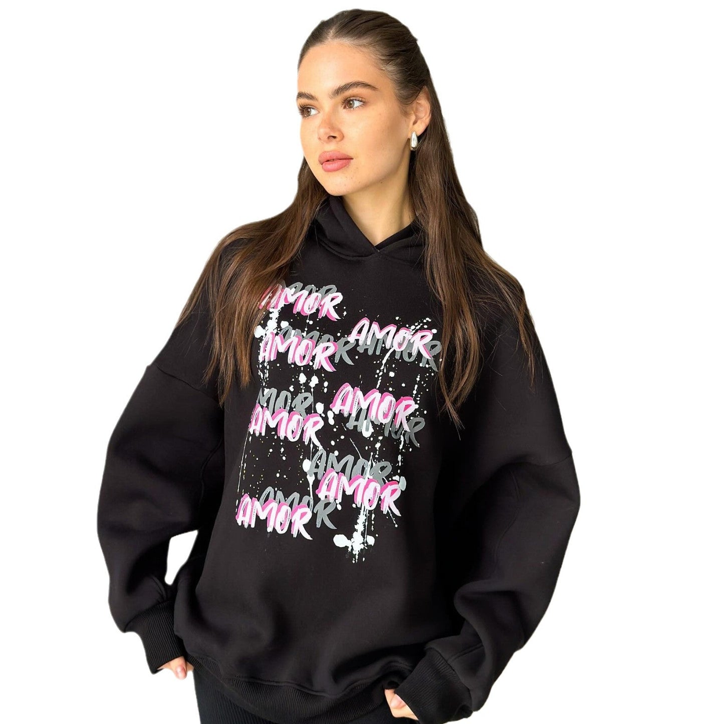 Women's casual hoodie with eye-catching NOVAE lettering