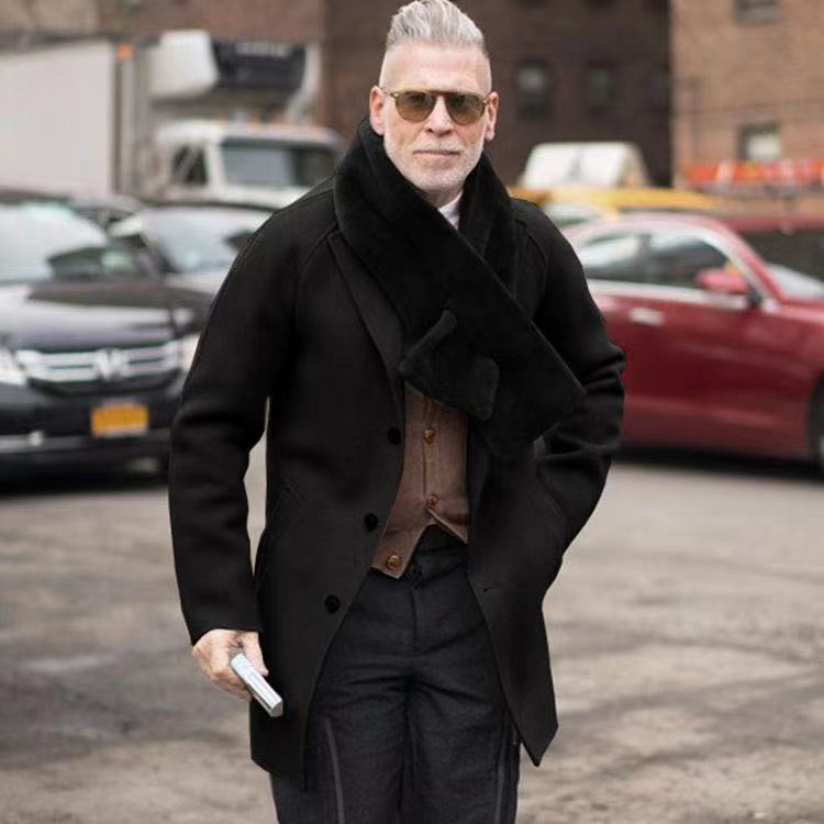 Men's casual duffle coat with a stylish stand-up collar and practical pockets NOVAE