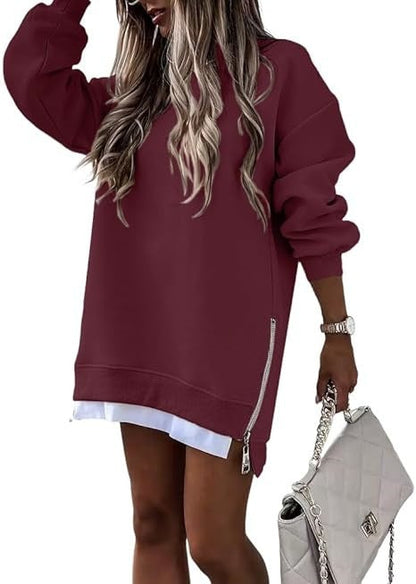 Women's Oversized Hooded Dress with Concealed Zipper NOVAE